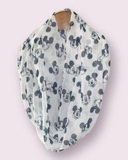 Disney Mickey Mouse White & Black, Sheer Infinity Scarf