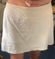 Lululemon Run: Pace Setter White Tennis Skirt Size 8