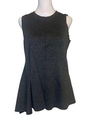 Rachel Roy dark gray raw hem fitted tank top size L