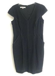 Evan Picone black cap sleeve dress 12