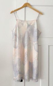 Nightgown Slip Dress Silk/Chiffon Pastel Paisley XL