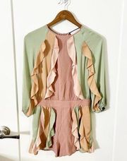 Alexis Winona Pastel Ruffle Romper Womens Size XS