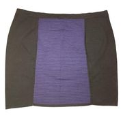 Lane Bryant color-blocked ribbed pencil skirt