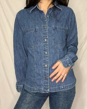 L.L.Bean Vintage  Denim Snap Up Shirt