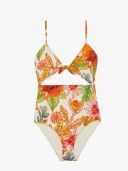 Mara Hoffman Kia Cutout Floral Loa One Piece Bathing Suit Size Small