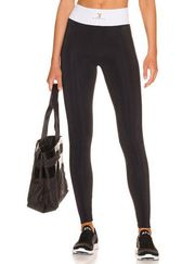 Koral x David Koma Blackout High Rise Legging LARGE Black Colorblock USA Logo