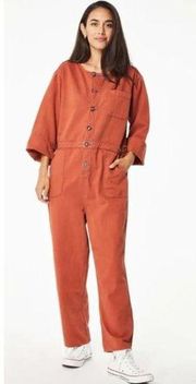 Roller Rabbit Orange Red Abilene Jumpsuit Sz. S