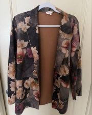 Solitaire Floral Suede Blazer