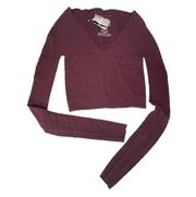 Free People  Gone Adrift Long Sleeve Red Night Size Small, Medium