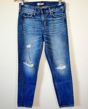 Hollister Medium Wash Distressed Boyfriend Jeans