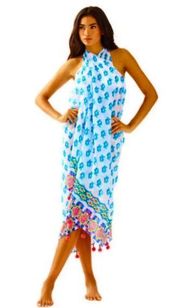 Waterside Wrap Coverup Resort White ‘To The Sea’ Engineered Print