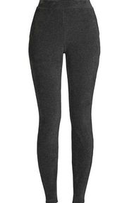 New Lands End Women's Gray Sport Cord Leggings XS