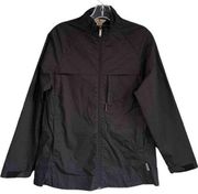 0153 Woolrich Black Windbreaker Jacket Size Small