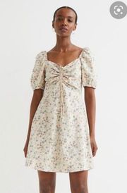 White Floral A-Line Dress