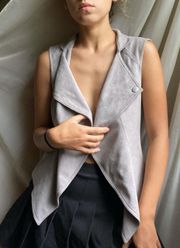 Grey Faux Suede Vest INC