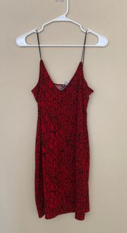 Red Patterned Dress