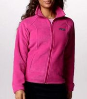 Columbia Pink Full Zip Up Fleece  Jacket