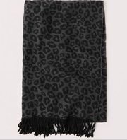 Abercrombie black leopard scarf / shawl