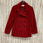 Calvin Klein Wool Blend Red Double Breasted Jacket