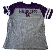 47 ' Shirt Womens Large Purple Grey Washington Huskies Football Short Sleeve Tee