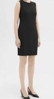 Theory SL Traceable Wool Fitted Black Career Dress Size 12