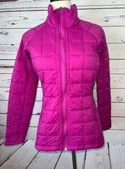 Burton AK Quilted Puffer jacket SMALL Helium Insulator Full Zip Snowboard Pink