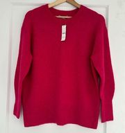 J.Crew Oversized crewneck sweater Fuchsia