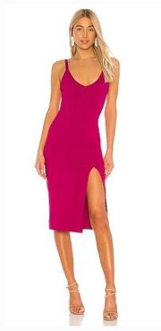 Lovers and Friends Lucie Midi Dress in Fuchsia