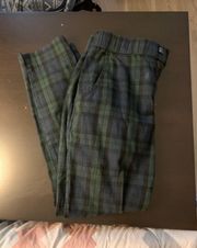 Green, Blue, and Black Plaid Pants