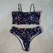 Floral Ruffle Hem Swimsuit