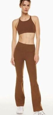 Tna Womens Mid-Rise Pull-On Butter Atmosphere Flare Yoga Pants Brown Size Medium