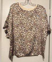 NWT Hayden Los Angeles leopard oversized blouse size M