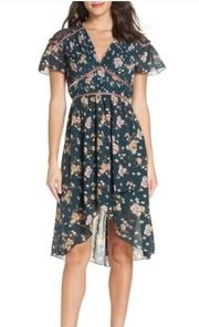 Chelsea28 dress NWT green floral pleaded‎ large