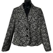 Sandro Studio Zebra Print Blazer Jacket