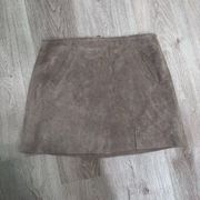 Blank NYC French Taupe Tan Suede Leather Skirt 29