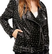 NWT Free People no other studded moto leather jacket