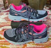 Gel-Venture Trail Running Shoes Size 11 Grey Black Pink 1012A477