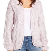 Woven Heart Lavender Open Front Cardigan Mohair Blend NWT Large