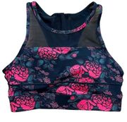 Zyia Active Crimson Rose Zip Up Sports Bra Size Medium