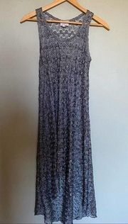 E|IF Jordan Taylor Crochet long sleeveless Swim Coverup Dress
