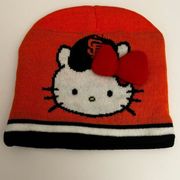 Hello Kitty SF Giants Baseball Beanie Cap Adult Reversible New! Adult