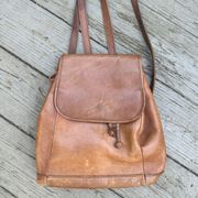Vintage LL Bean Leather Backpack