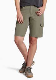 Womens Sage Green Freeflex 10” Stretch Lightweight Outdoor Cargo Shorts