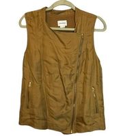 Club Monaco Vest Women's Small Tan Mustard