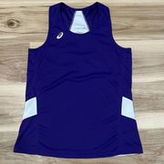 Asics Team Sweep Singlet Purple and White Tank Top Women’s Small