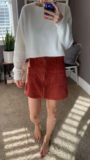 Red Corduroy Skirt