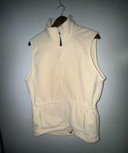 NWOT LL Bean Misses' Fleece Beige Ski Vest Size Medium