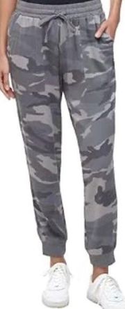 Splendid Camo Pull On Joggers Grey Tapered Casual High Rise size extra small