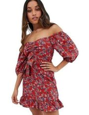 ASOS Paisley Print Puff Sleeve Mini Dress | US 4