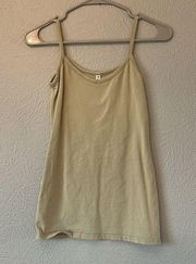 Buckle light Green V neck Spaghetti Strap Tank Top great Undershirt